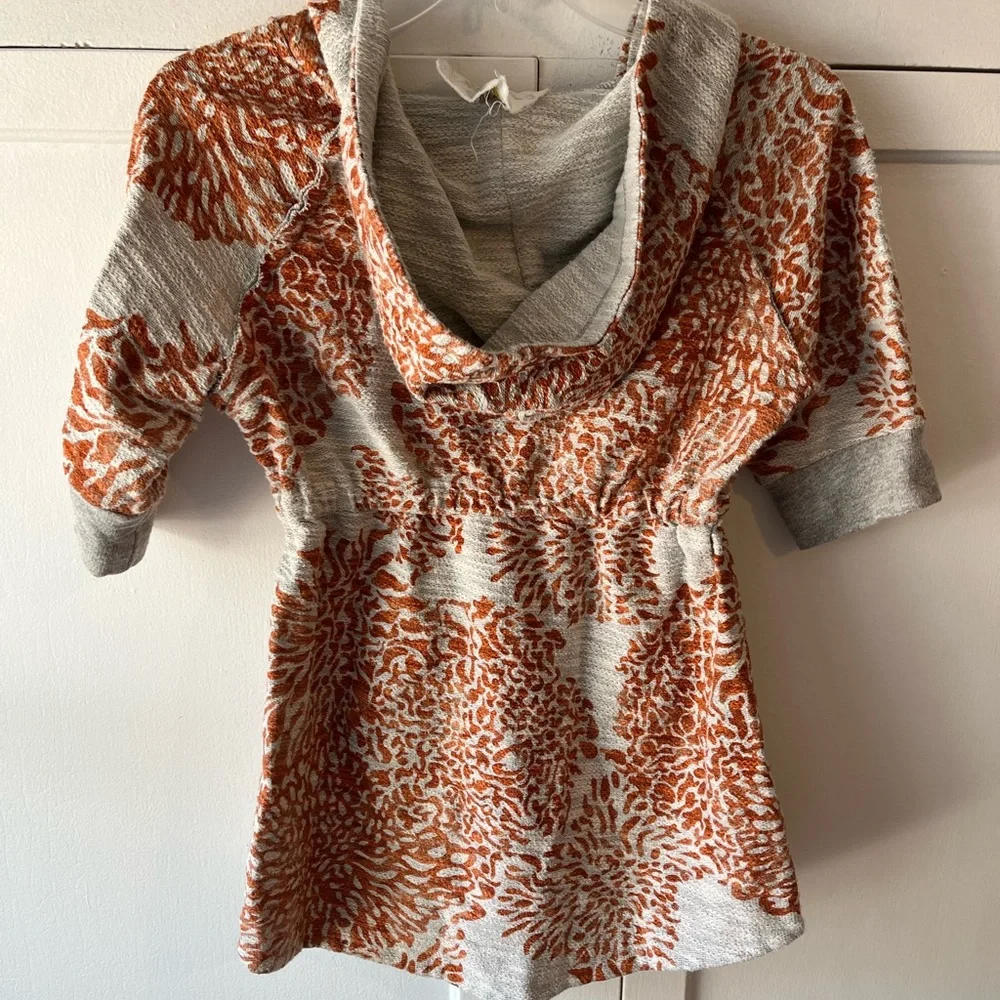 Scrapbook Hooded Tunic Top Grey Small - Picture 3 of 4
